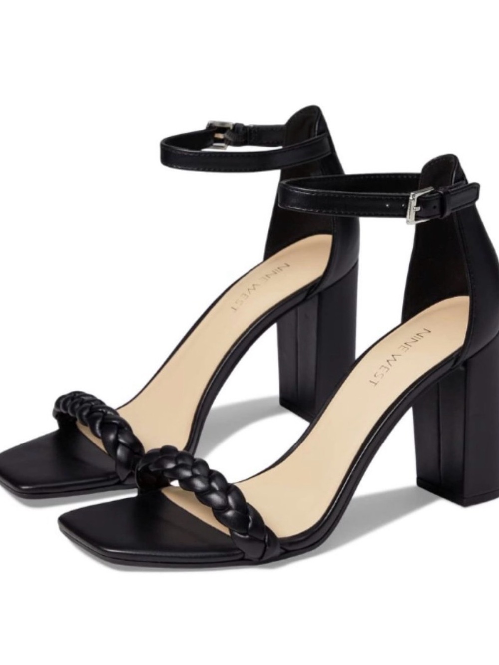 Nine West braided block heels